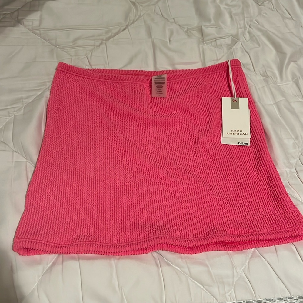 NWT Good American pink swim skirt sz 1/2